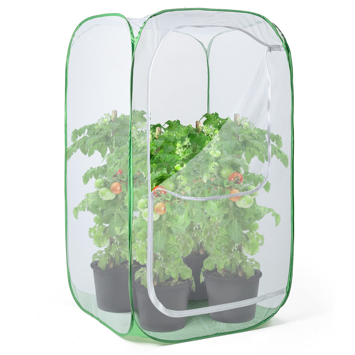 36" Outdoor Mesh Plant Enclosure, Plant Cover for Pests, Bird and Pest Protection Guard for Fruit, Vegetables, Flowers and Herbs Pop-Up Cage 24 x 24 x
