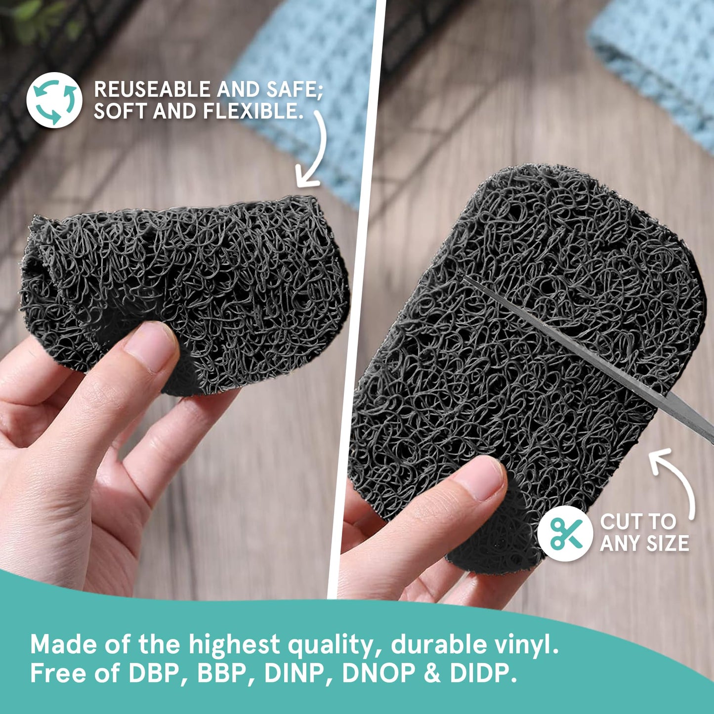 Soap Saver by Smith’s® | Extend Your Soap’s Life | 14 cm (L) x 8 cm (W) x 1.2 cm (H) | Black / 2 Pack | 50% Thicker | Enhanced Design