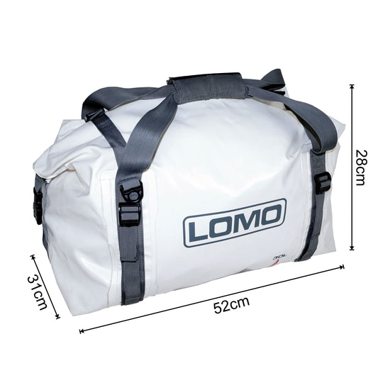 Lomo 30L White Holdall Duffel Waterproof Rolltop Dry Bag