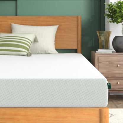 ZINUS Single Mattress - Memory Foam - 90x190cm/3x6ft - Height 13cm/5in - Medium Firmness - Orthopaedic Support with Comfort foam - Green tea Designed