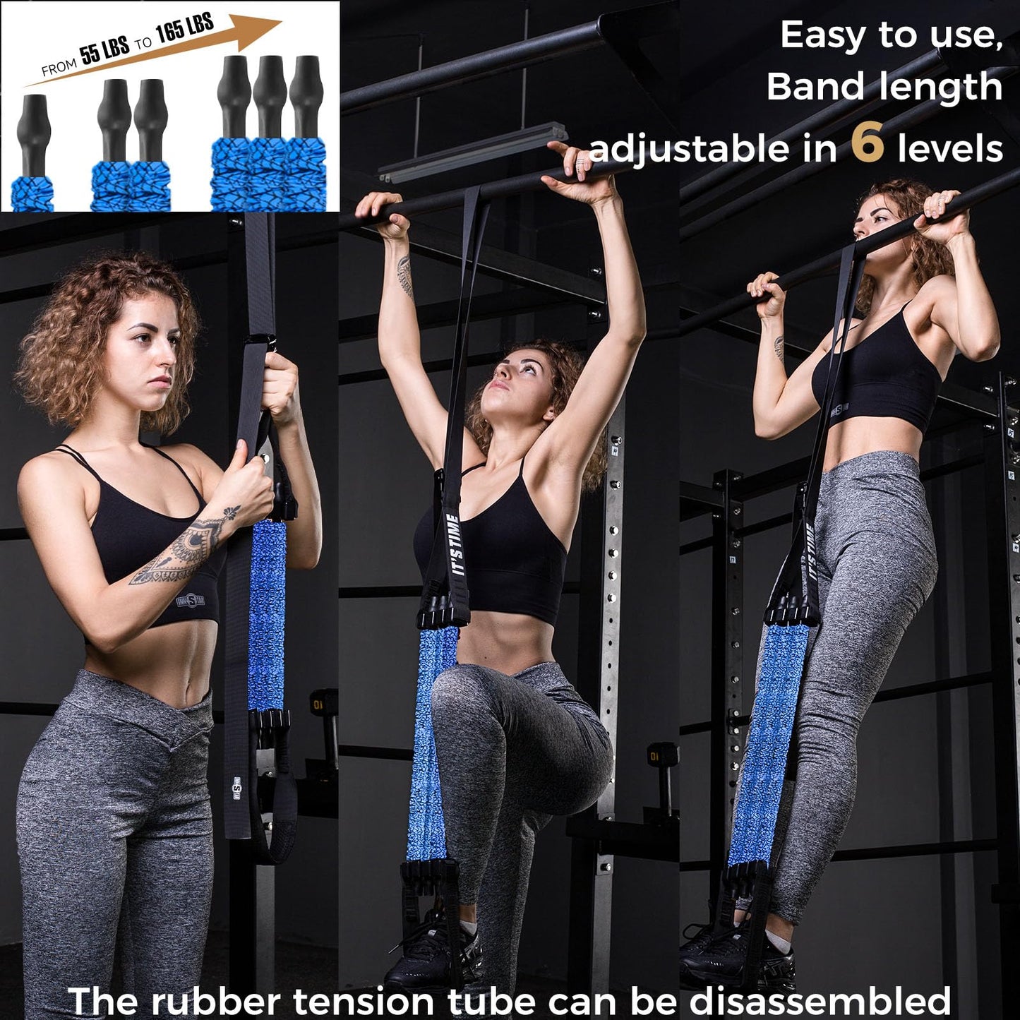 Innstar Pull Up Assistance Bands, 3 Heavy-Duty Adjustable Pull Up Bands Set, Pull Up Bands Assistance Bands for enhanced strength training - Patent