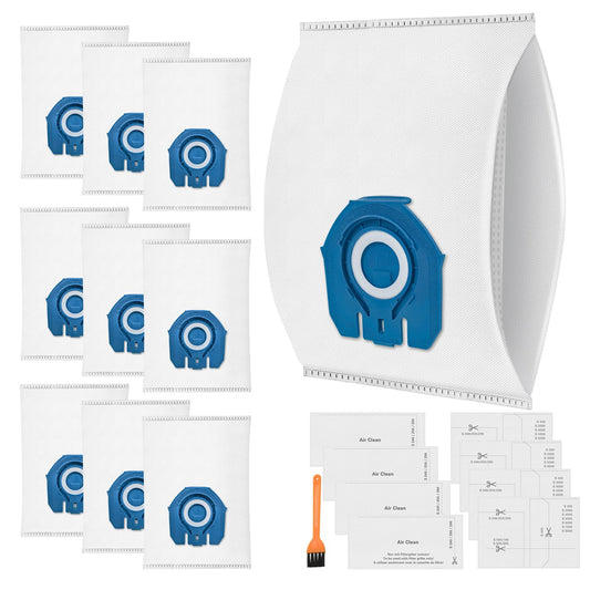 10 Pack 3D Airclean Hoover Bags for Miele Hoover GN Vacuum Cleaner Complete C3/C2,Classic C1,S2 S5 S8 S400,S227 S240,S270,S400,S600 Series Vacuum