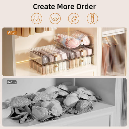 MSHOMELY Underwear organiser for Wardrobe Socks Bra Ties drawer organiser