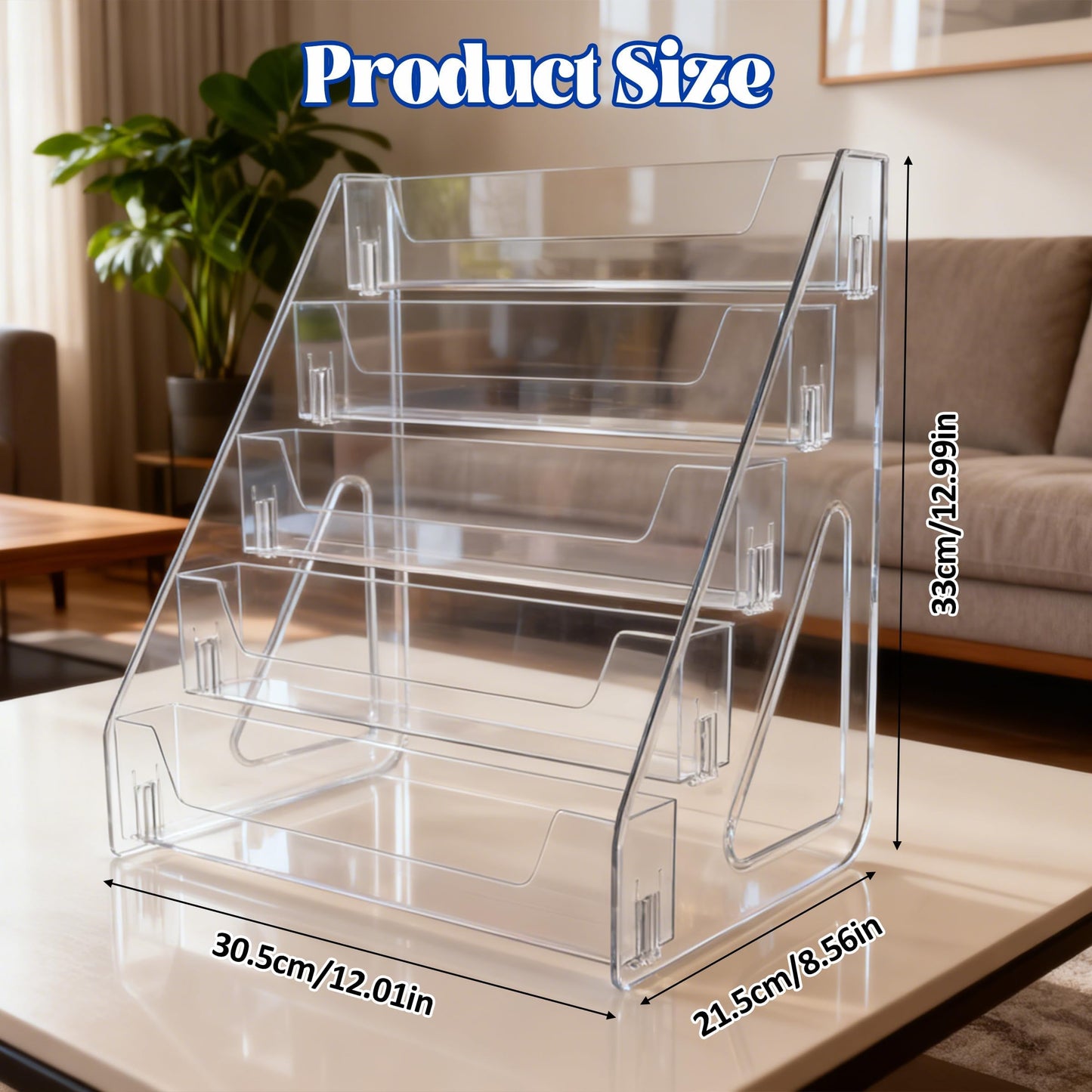 Trading Card Display Stand, 5 Tier Acrylic Holder For Sports Graded Cards