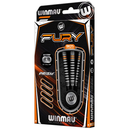 WINMAU Darts Fury 28g Tungsten Darts Set with Prism Flights & Vecta Shafts - Professional High-Performance for Precision, Accuracy, Durability &