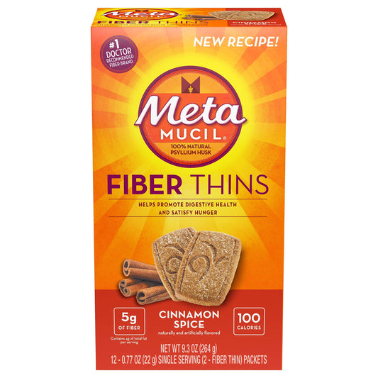 Metamucil MultiGrain Fiber Wafers Cinnamon Spice - 12ct
