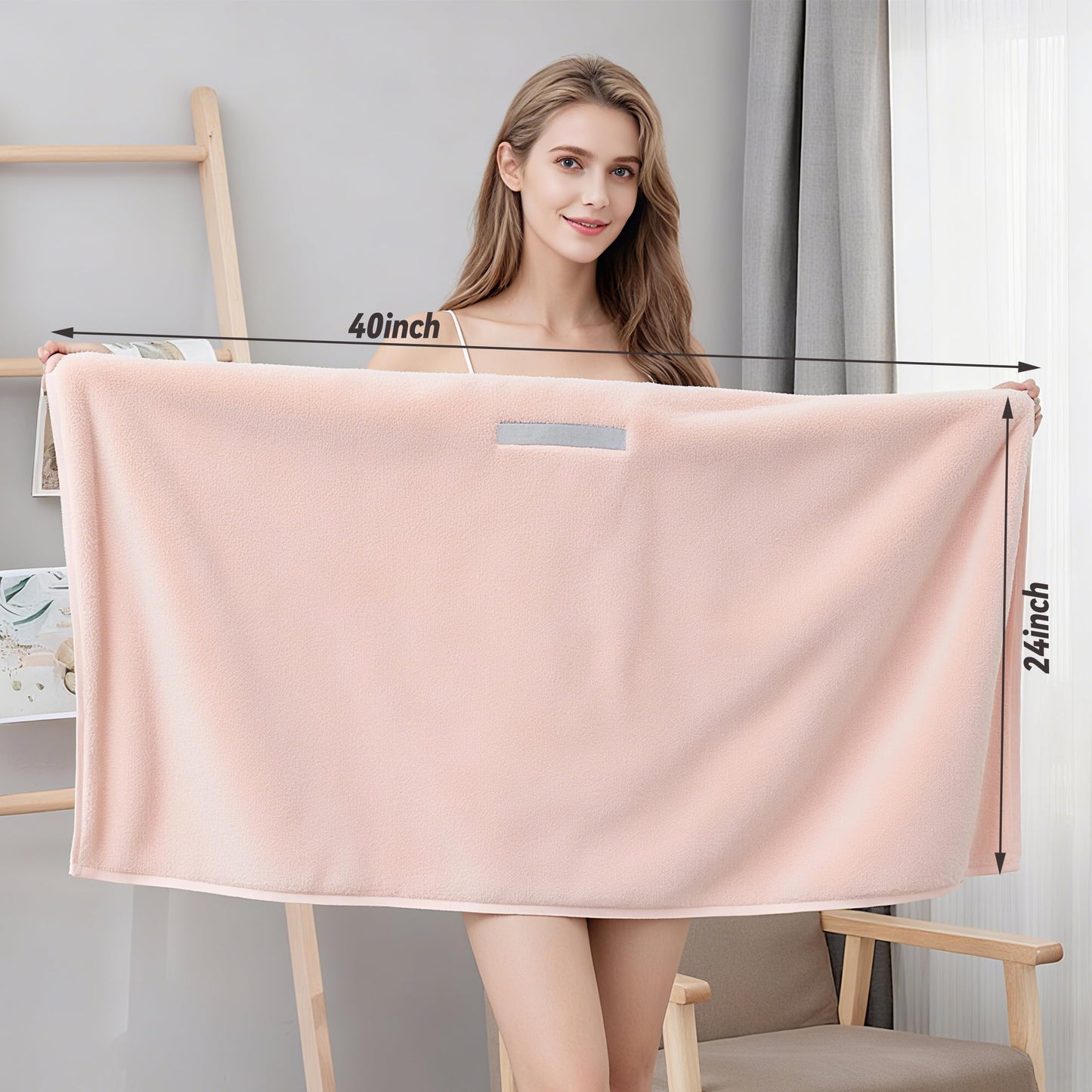 2Pack Microfibre Hair Towel,40 x 24 inches Hair Towel Wrap Super Absorbent