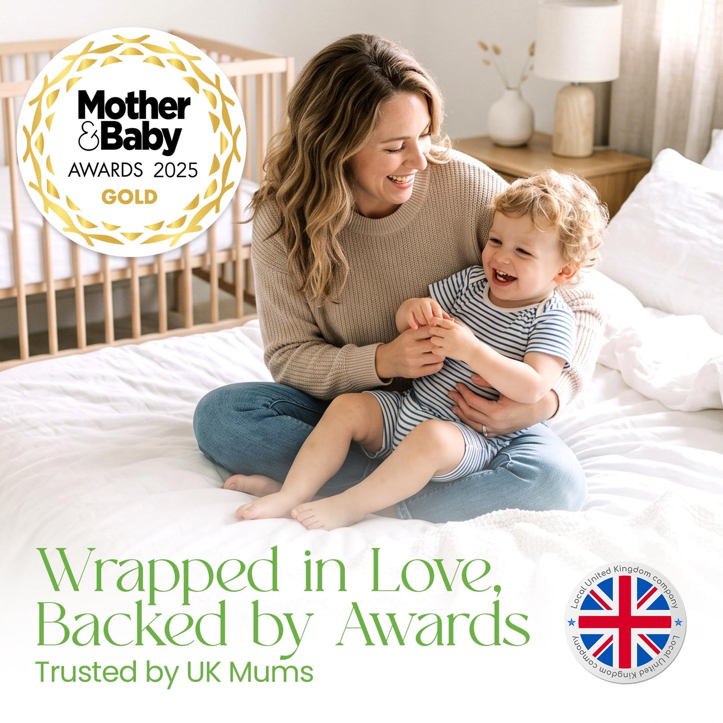 Cot Bed Mattress Protector 70x140cm Waterproof 100% Bamboo