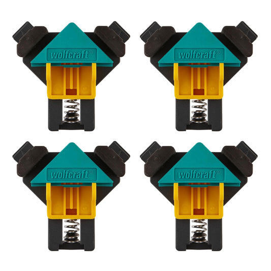 wolfcraft Project Set for Right-Angle Clamping I 8626000 I 4 x ES 22 Corner Clamps I Ideal mounting aid for screwing or Gluing at a 90? Angle