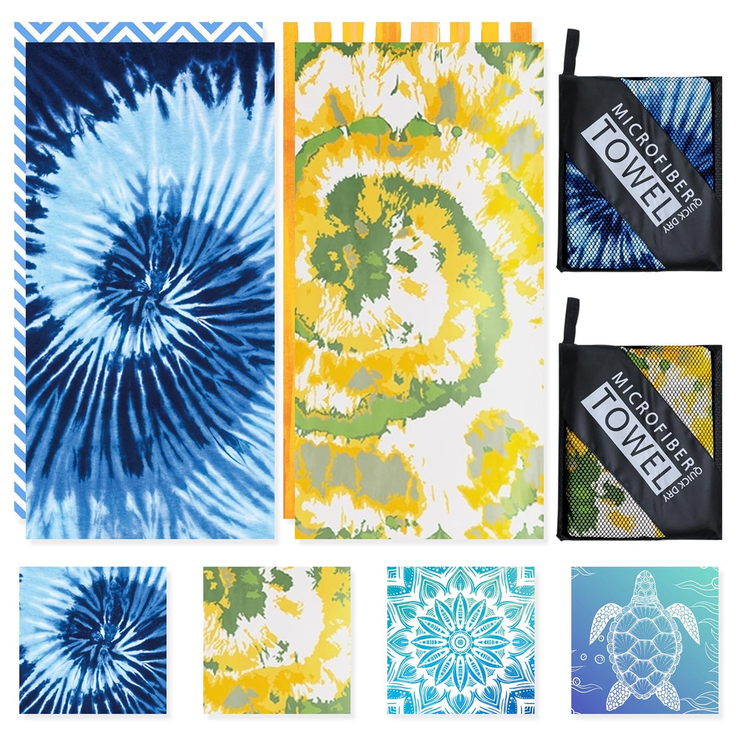 Startseite Microfibre Beach Towels for Adults - 2 Pack 180x100cm Lightweight Beach Towel Extra Large