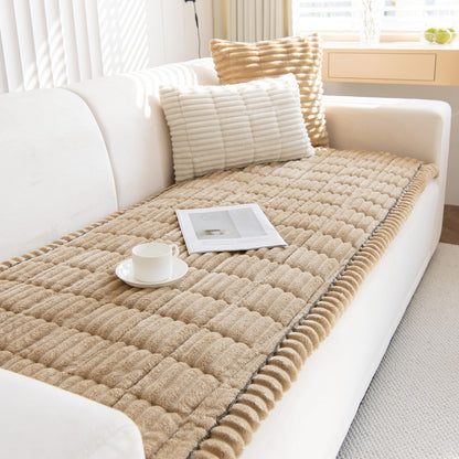 GKXLH New Thick Non-slip Sofa Cover 2 3 4 Seater Light Coffee, 70x150cm