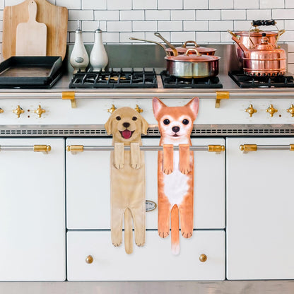 AGRIMONY JiWawa Funny Dog Towels - Kawaii Decoration for Kitchen Bathroom - Personalised Gift Gadgets Housewarming Mother's Day Gift for Women Men