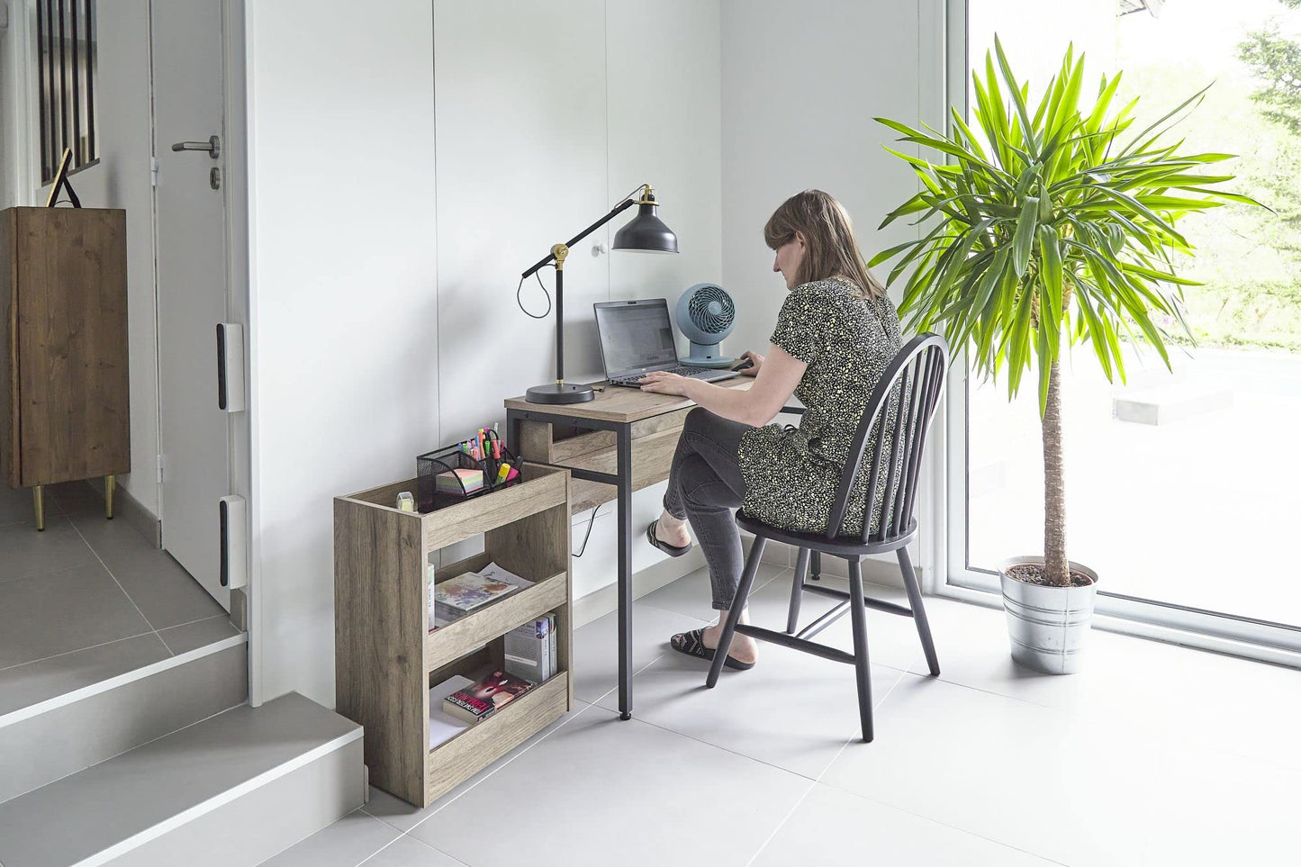 Iris Ohyama, Petit Meuble de rangement avec roulettes, Caisson, Desserte, Chariot avec roues/Design & Robuste, Contemporain, Bureau, Salon, Chambre