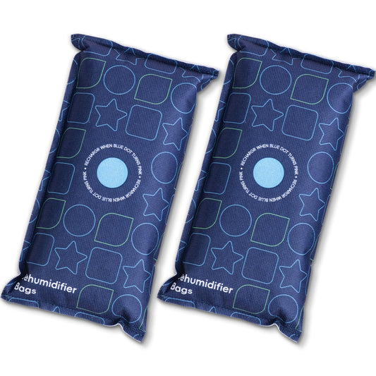 Car Dehumidifier Bag Reusable for Windshield, Compact Moisture Absorber for Car Vehicle, and Caravans to Prevent Damp, Moisture, Condensation, (2 x