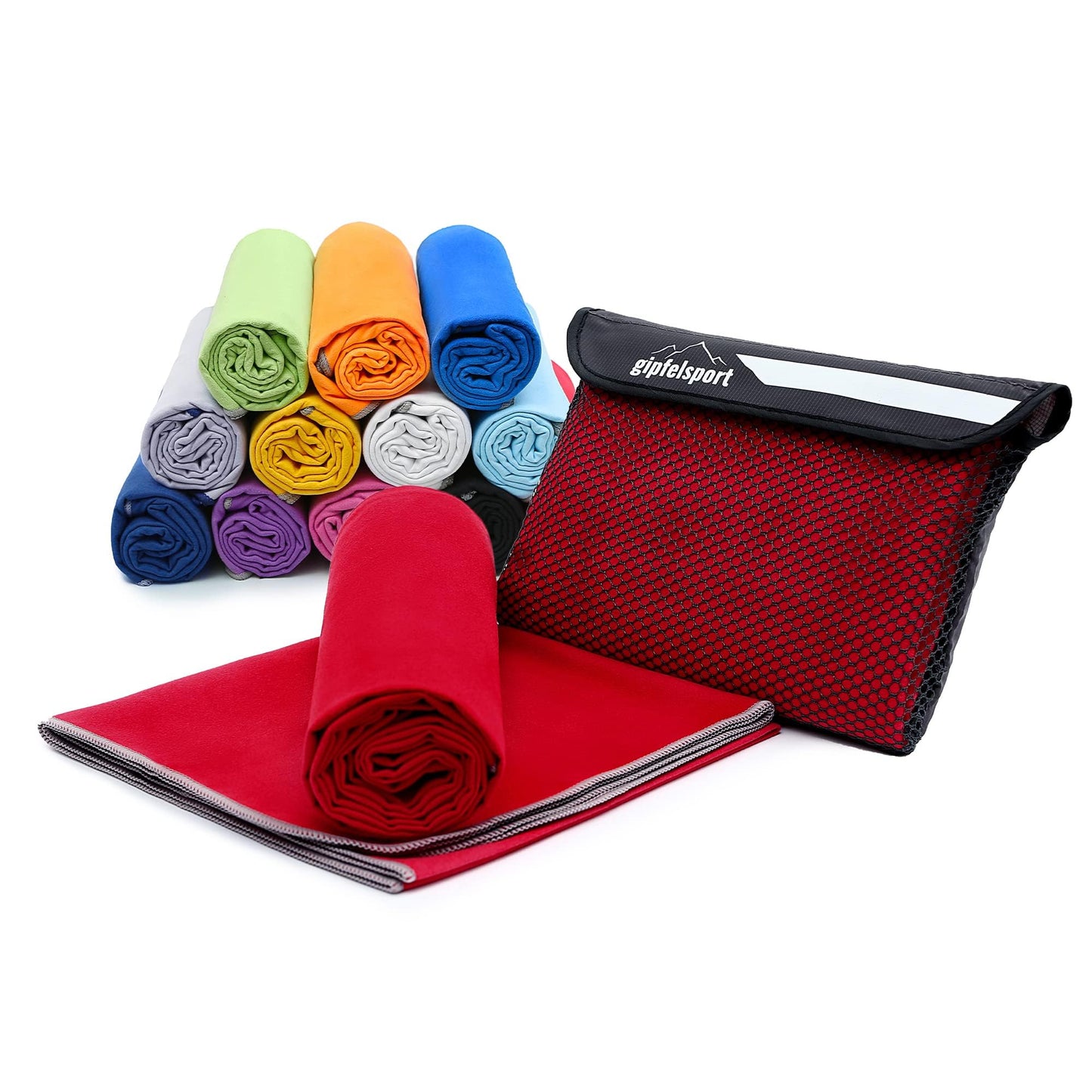 gipfelsport Microfibre Towel | 12 - Red | XL(180x80cm)