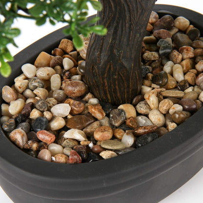 Briful 14.1" Artificial Bonsai Tree Fake Plant Japanese Bonsai Decoration Potted Faux Pine Plants Bonsai Cedar Tree for Indoor/Outdoor Home Office