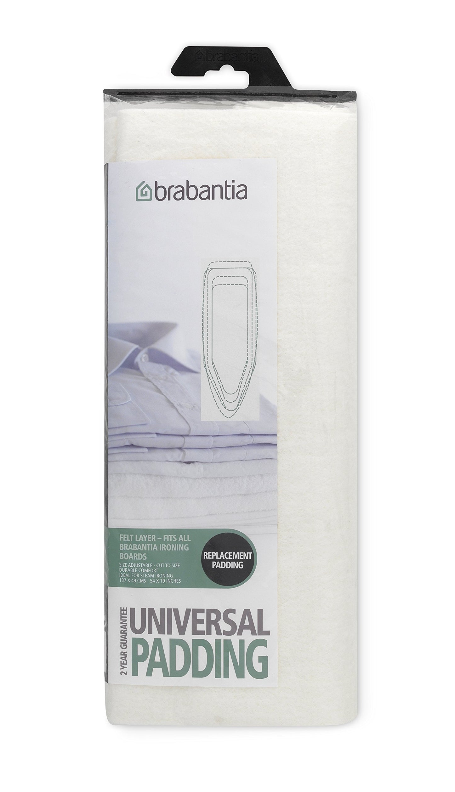 Brabantia 196423 Ironing Board Cover Replacement Felt Pad - White
