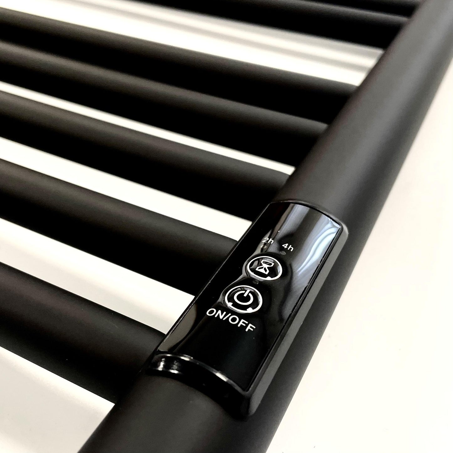 Greened House Siena Black Electric Heated Towel Rail 500mm W x 720mm H