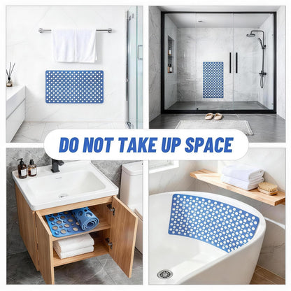 Bathtub Mats Non Slip Anti Mol, Shower Mat with Suction Cup, Machine Washable Bathroom Shower Mat with Suction Cups and Drain Holes