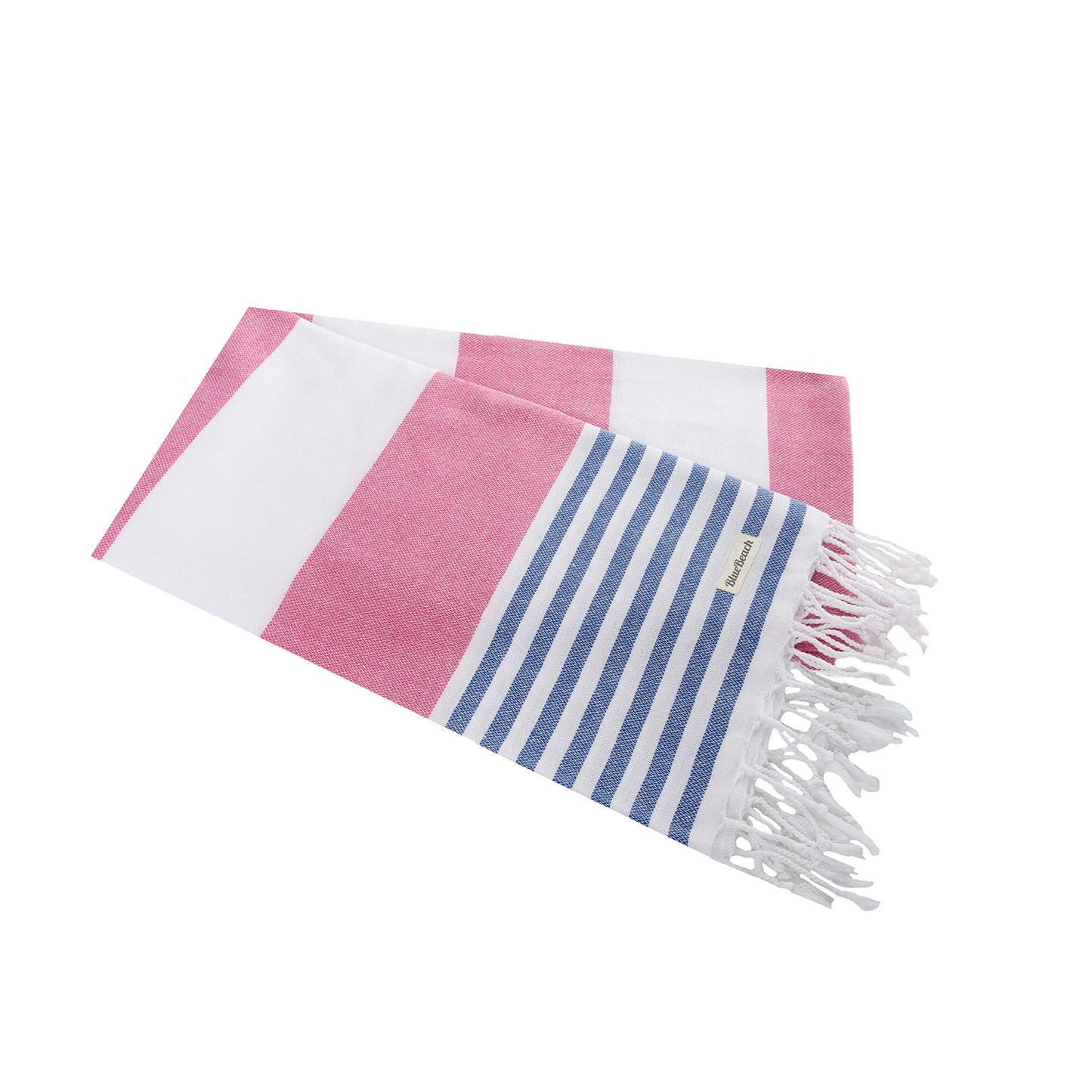 Blue Beach Turkish Towel - 100x180cm Large Turkish Hammam Peshtemal Towel - Super Absorbent, Quick Dry, Lightweight, Compact Towels for Swimming
