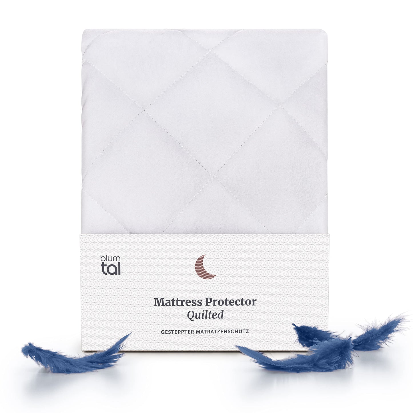 Blumtal QUILTED Mattress Protector KING SIZE - Super Soft Padding, Extra Deep Mattress Protector, Protection against Bed Bugs - 150 x 200 x 40 cm