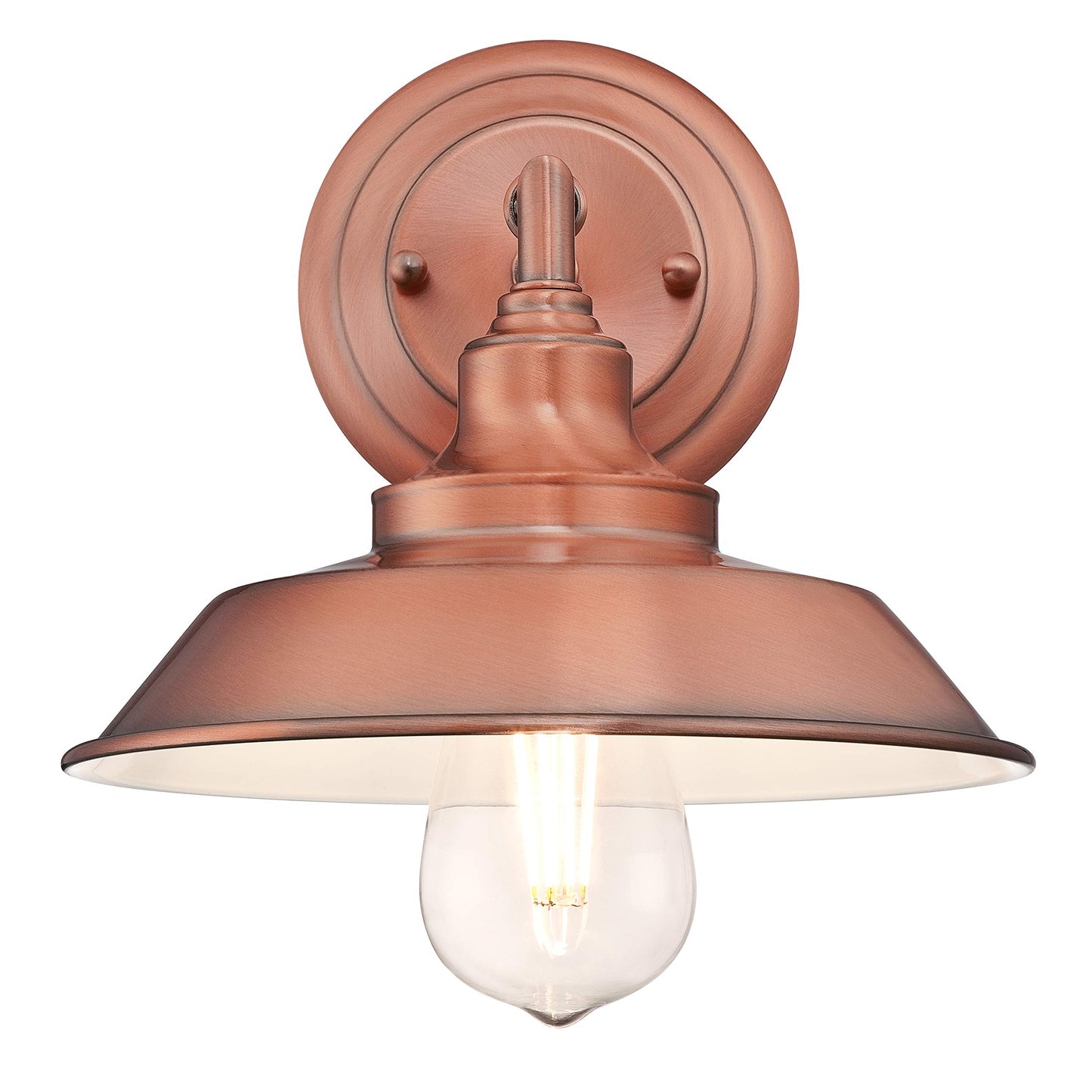 Westinghouse Lighting 63704 Iron Hill One-Light Indoor Wall Fixture, Washed Copper Finish