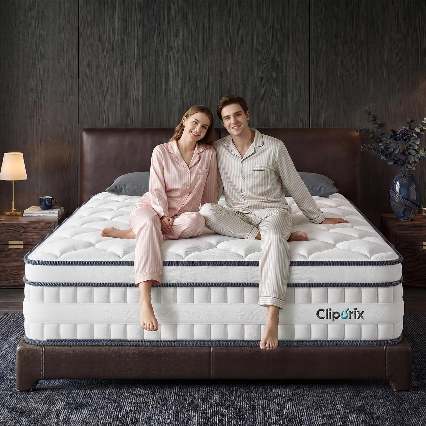 Cliporix Double Mattress 4FT6, Orthopedic Double Bed Mattress with 1000 Individual Pocket Springs