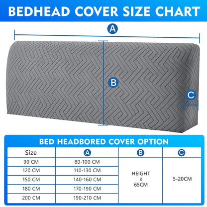 CYCMACO Elastic Bed Headboard Cover, 150 cm, Soft Stretch Bed Headboard Cover, Dustproof Bed Headboard Covers, Modern Bed Headboard Cover, Universal