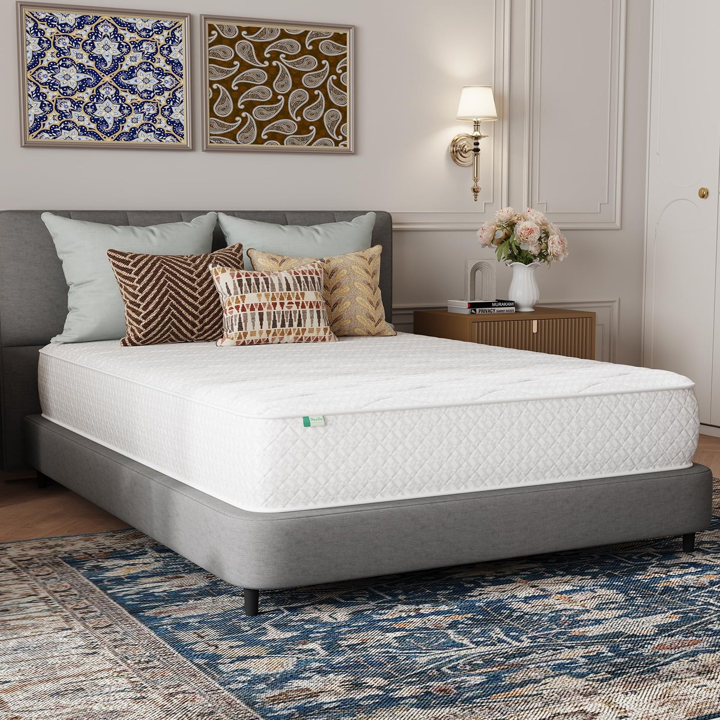 Novilla 3FT Single Mattress, Hybrid Pocket Sprung Mattress for Ergonomic Support & Back Pain Relief, 20cm Deep Medium Firm
