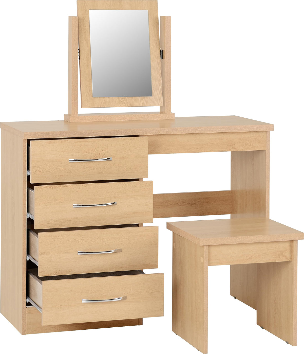 Seconique Nevada Dressing Table Set in Sonoma Oak Effect