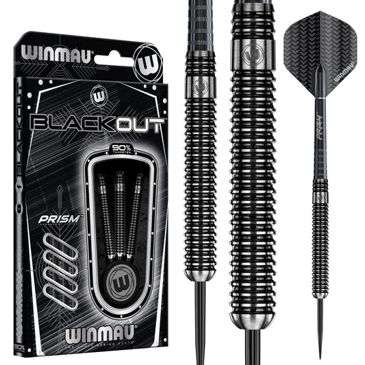 WINMAU Blackout 21 Gram Tungsten Darts Set with Flights and Shafts (Stems)