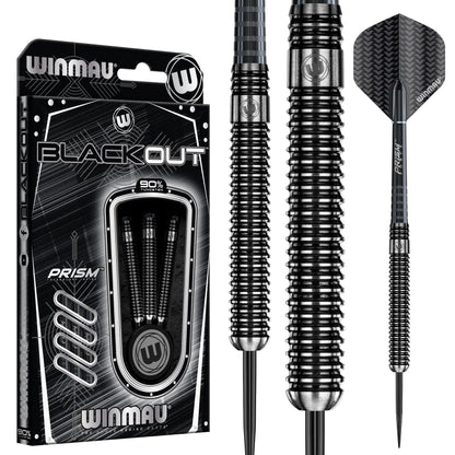 WINMAU Blackout 23 Gram Tungsten Darts Set with Flights and Shafts (Stems)