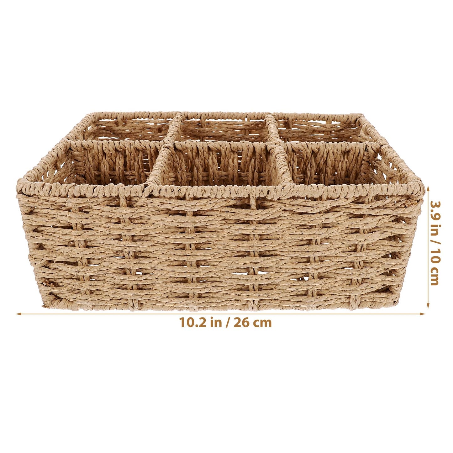 Cabilock Six-Grid Storage Box Multi-Compartment Sundries Holder for Jewellery Necklaces Rings Earrings Earphones Coins Beads Clear Desktop Organiser
