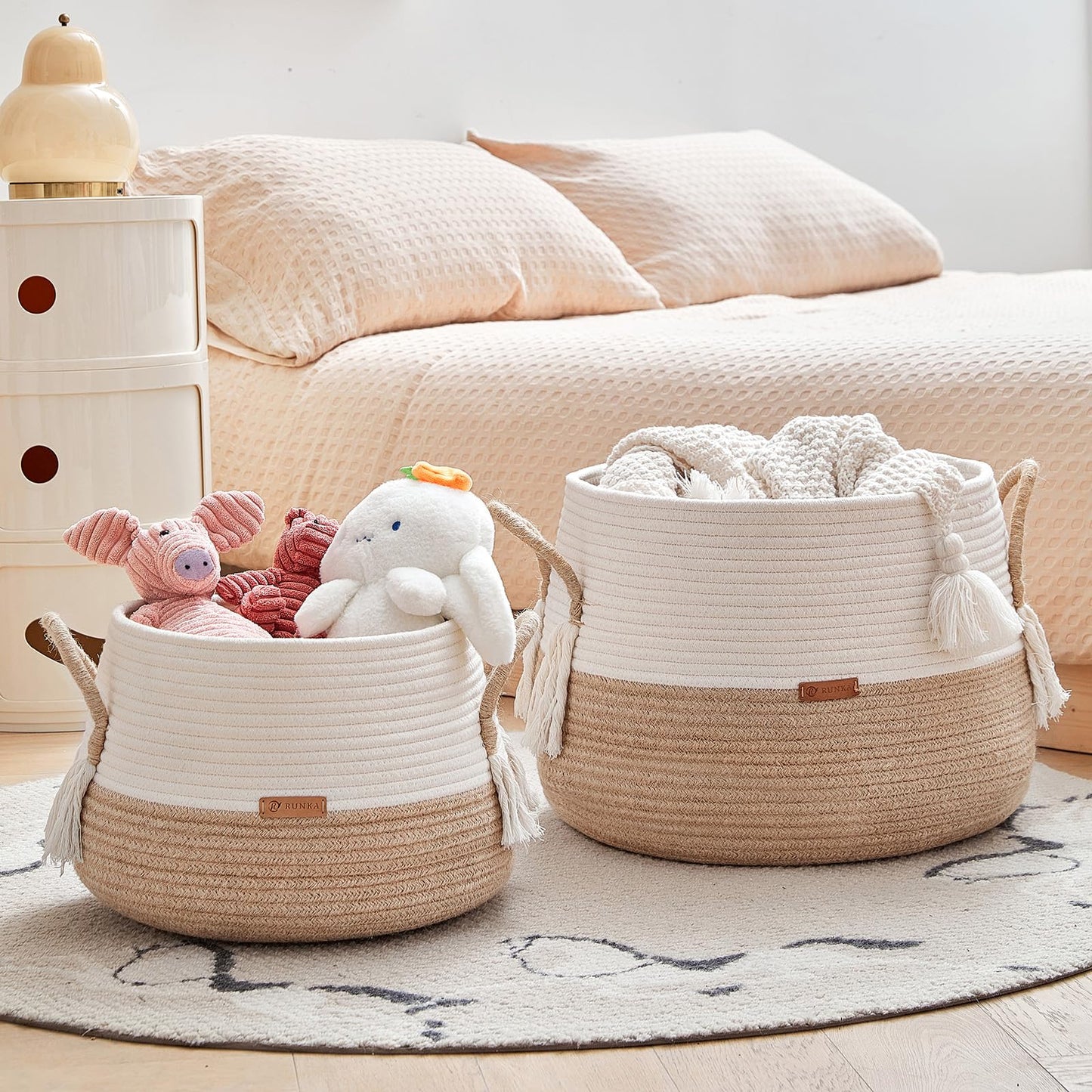 R RUNKA Cotton Rope Basket 38 x 40 x 30 cm