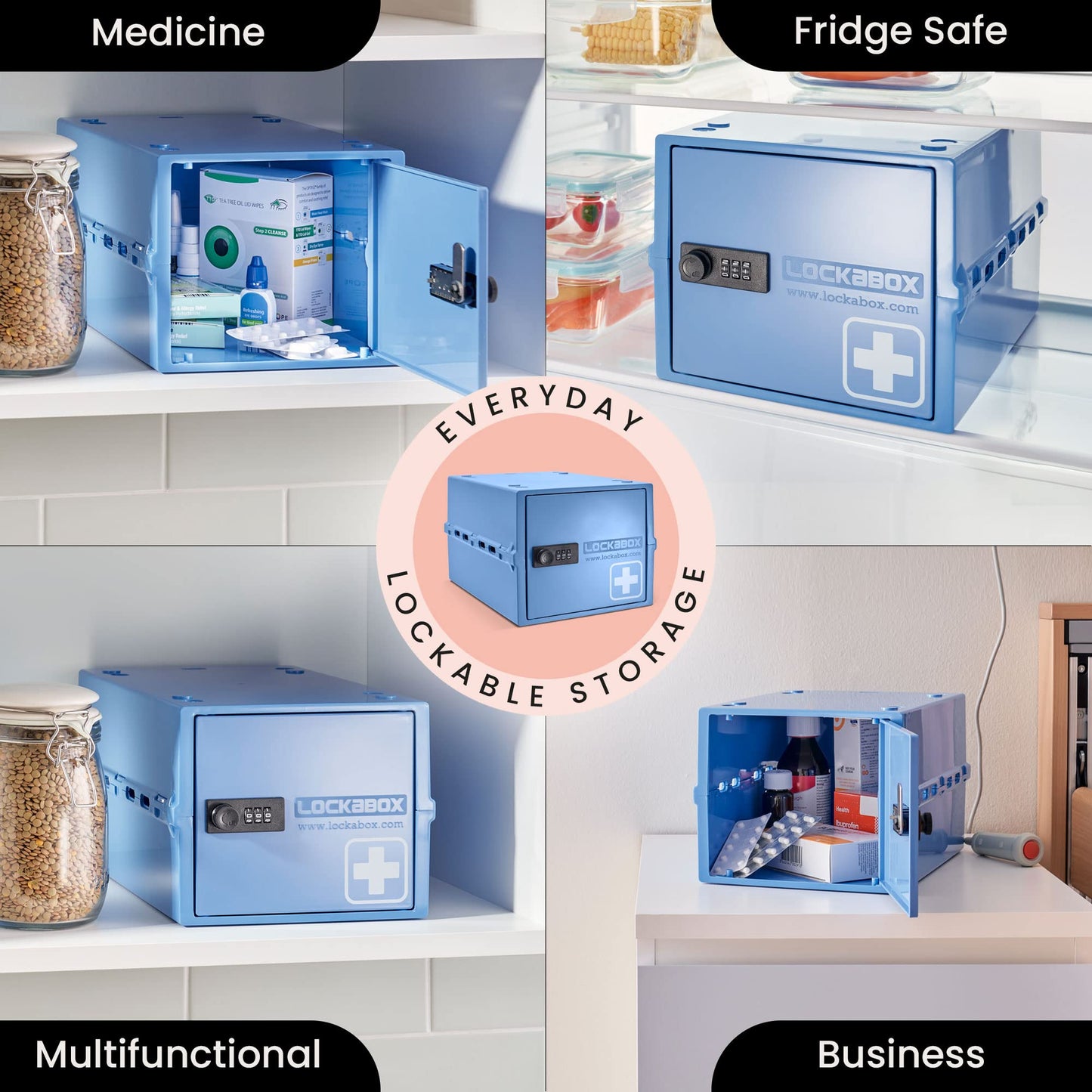 Lockabox One™ | Premium Lockable Medicine Box (10L) | Lightweight & Hygienic Medicine Lock Box | Made In Britain | External Size 31 x 21 x 17 cm
