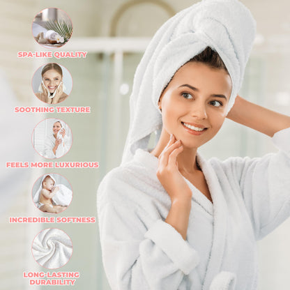 Superior Collection 100% Zero Twist Cotton Super Soft and Absorbent Bath Towel Set, Ivory Set of 2