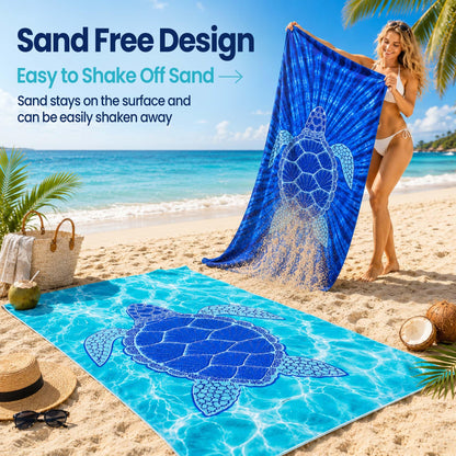 KUIYU 2PCS Microfiber Beach Towels 180x90cm Extra Large