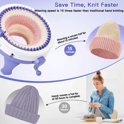 SENTRO 48-Needle Knitting Machine - Versatile Circular Knitting Loom Machine for Adults, Perfect for Crocheting and Knitting Projects - Ideal for