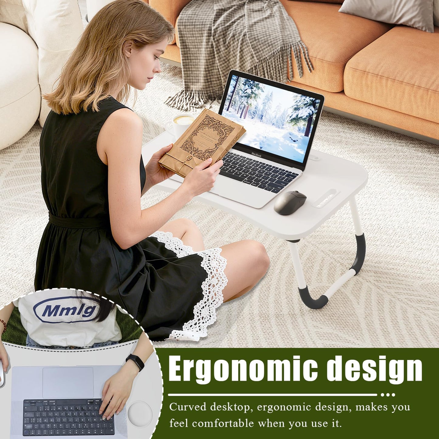 Multi - Function Bed Table & Laptop Stand for Bed - Ideal for Comfortable Laptop Use in Sofa