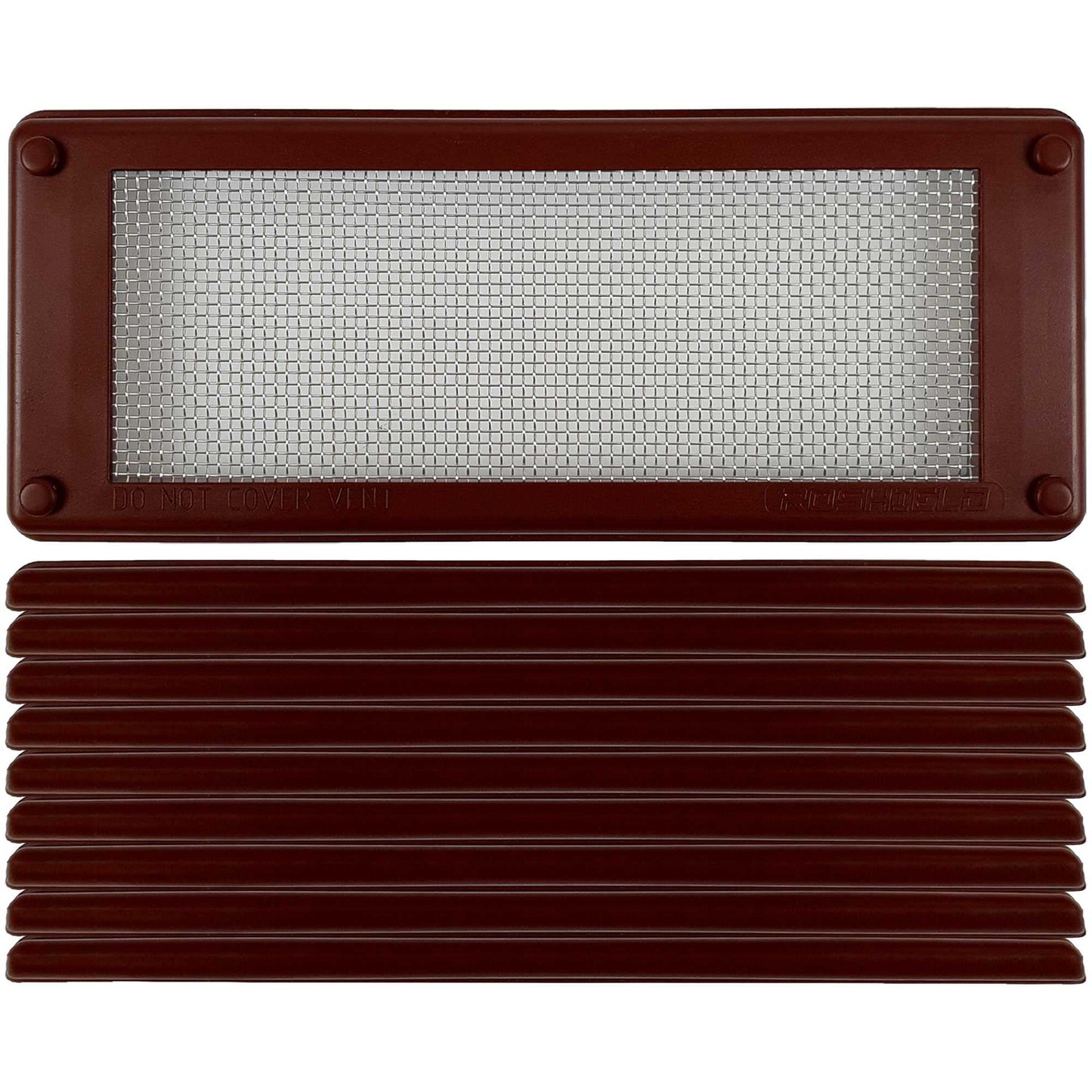 Roshield Pest Proofing Air Brick Mesh Vent Cover | Mouse Insect Rodent Control Prevention x 10 (Brown, Standard)