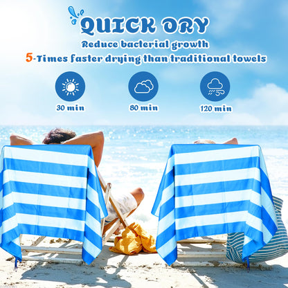Anavasi Microfibre Beach Towels for Adults, 1 Pack 180 x 90cm 100% Recycled