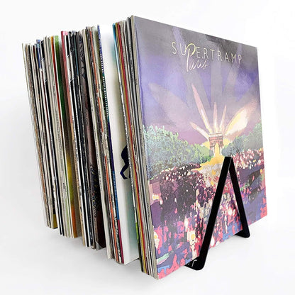 etterr Display Stand, Shelf and Storage for 50 Vinyl Discs Black