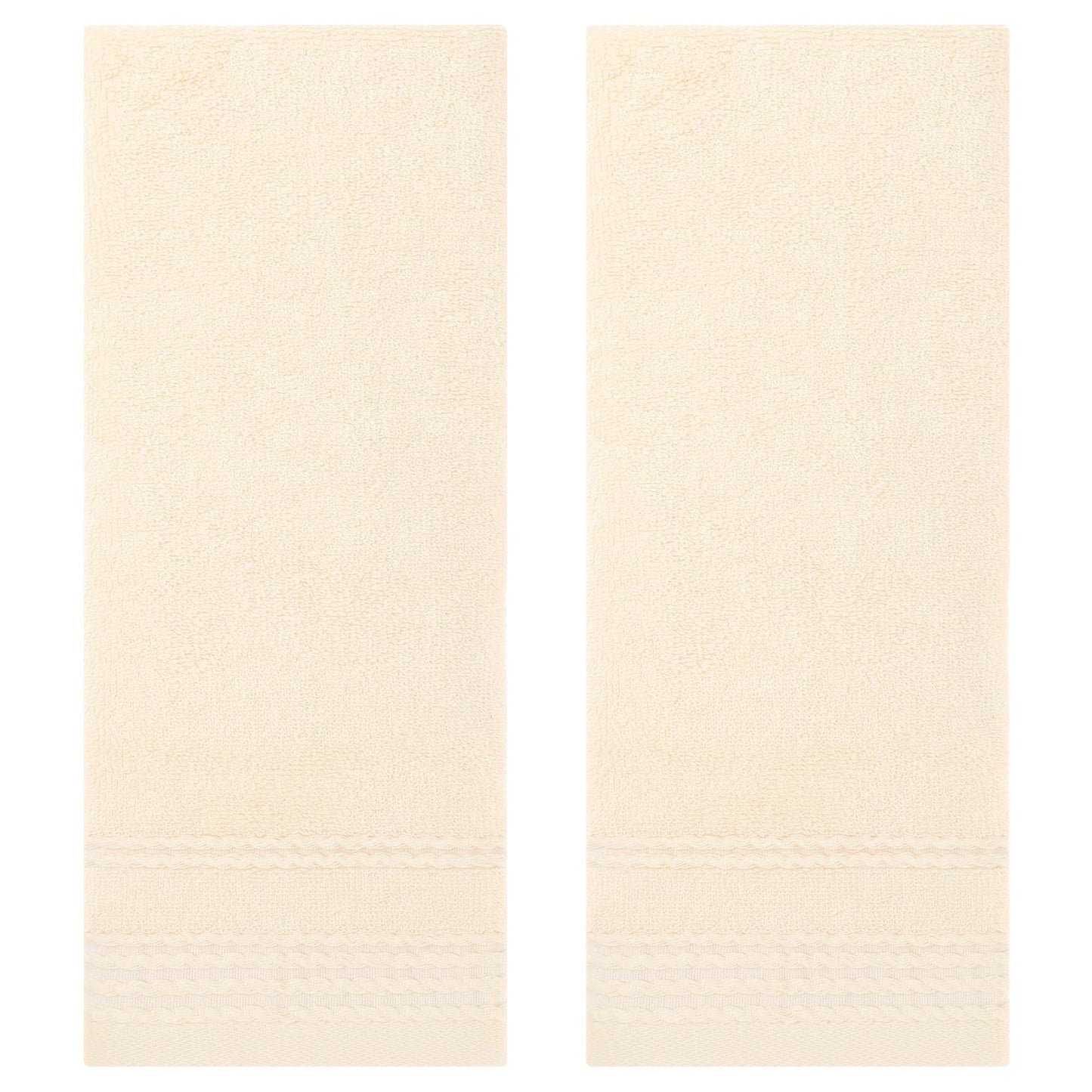 HMETOL Striped Comfort and Quick Drying Hand Towel Set (14 x 30 Inches)