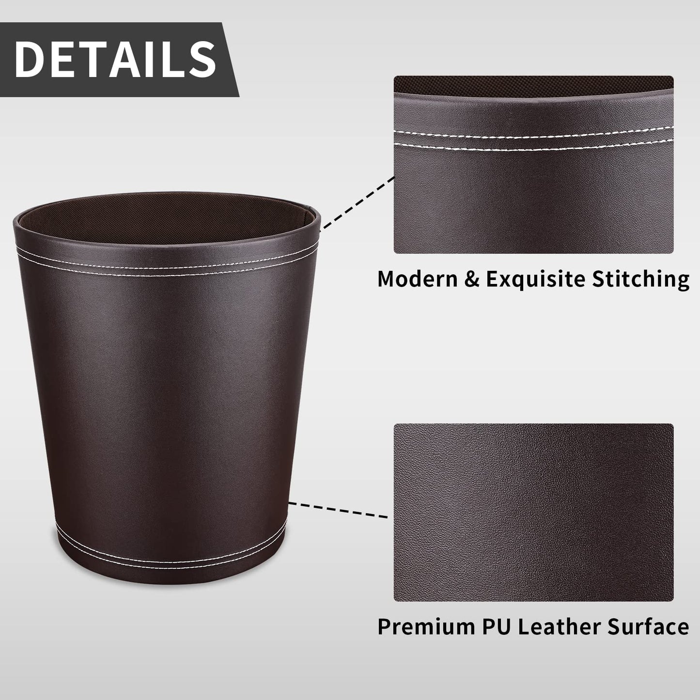GORESE Office Trash Can - Trash Can Wastebasket,Garbage Container Bin for Storing and Holding Waste in Bathroom, Kitchen, Home Office