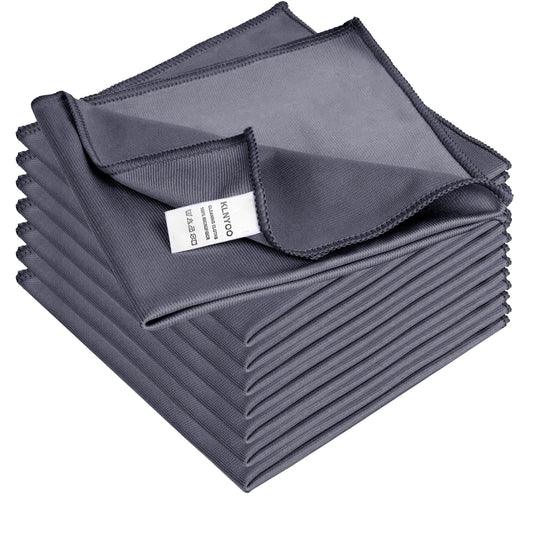 KLNYOO Microfiber Glass Cleaning Cloths Lint Free Streak Free Quickly and Easily Clean Windows & Mirrors Without Chemicals Polishing Cloth 40x40cmh 8