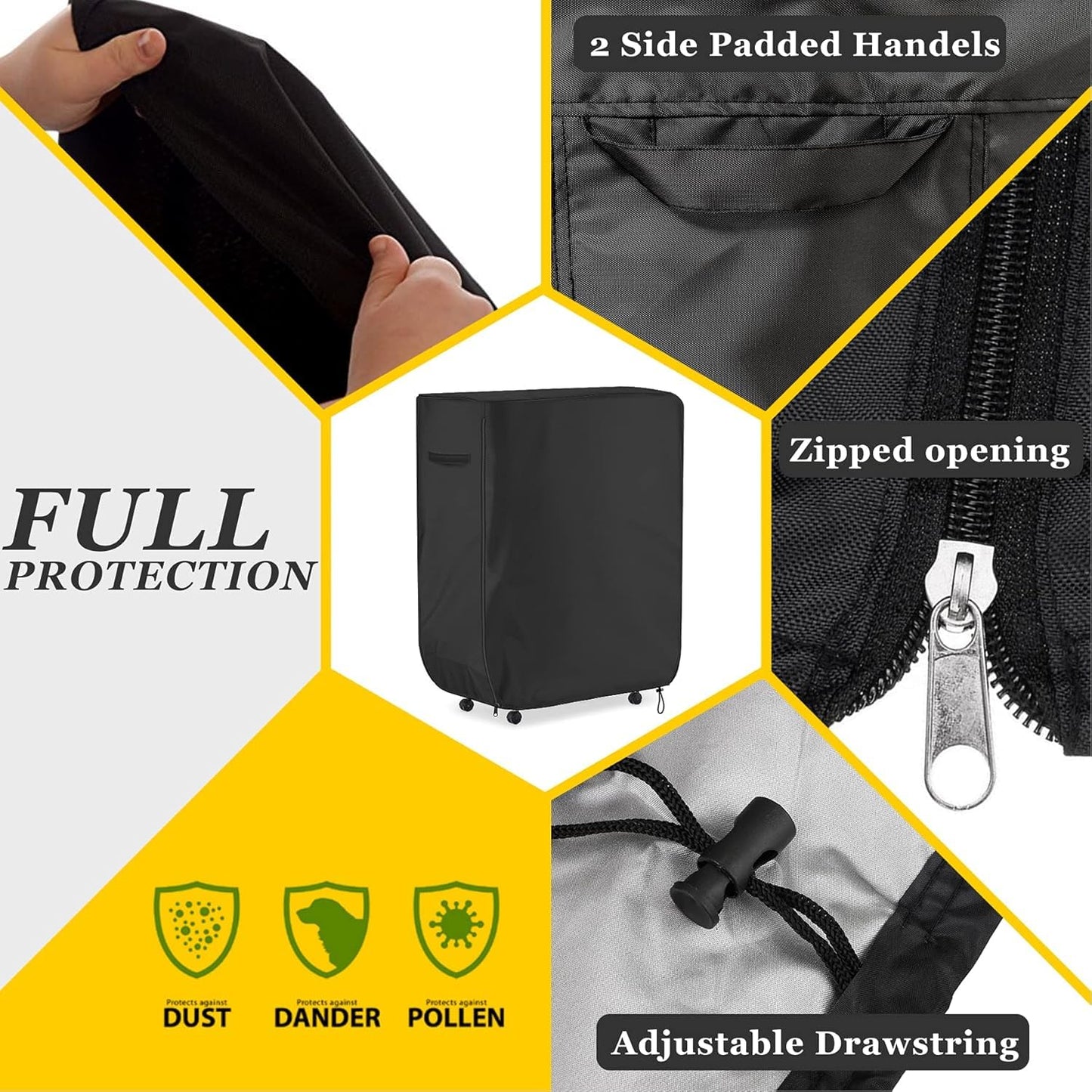 Folding Bed Storage Cover, Waterproof & Dustproof 40" L x 13" W x 41" H Rollaway Beds, Thick Fabric with Storage Bag for Indoor/Outdoor Use