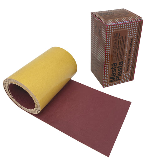 MastaPlasta Original Self-Adhesive Leather Repair Patch - Red 150 x 10cm (60 x 4in). Instant Upholstery-Quality Scratch and Tear Repair for Sofas, Car
