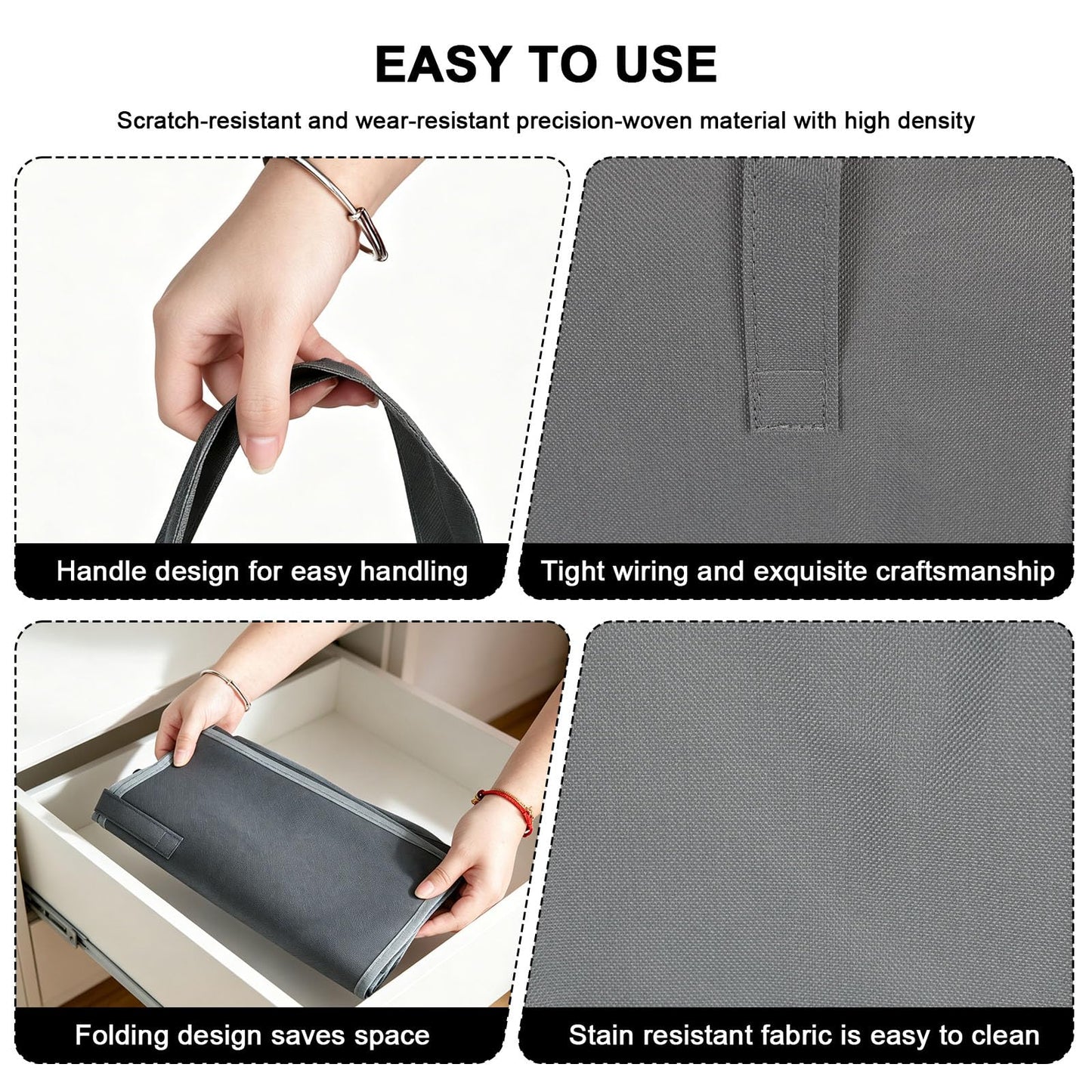 Hbzunt 2 Pcs Coat Hanger Storage, Clothes Hanger Organizer Bags with Two Carry, bag hanger Foldable Coat Hanger Storage (Grey)