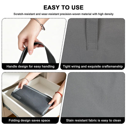 Hbzunt 2 Pcs Coat Hanger Storage, Clothes Hanger Organizer Bags with Two Carry, bag hanger Foldable Coat Hanger Storage Grey