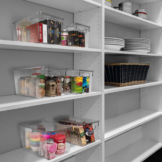 CLEARSPACE Plastic Storage Bins With lids  Perfect Kitchen Organization or Pantry Storage  Fridge Organizer, Pantry Organization and Storage Bins,